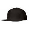 SnapBack with flat peak - 4187:Black, Cotton, Black